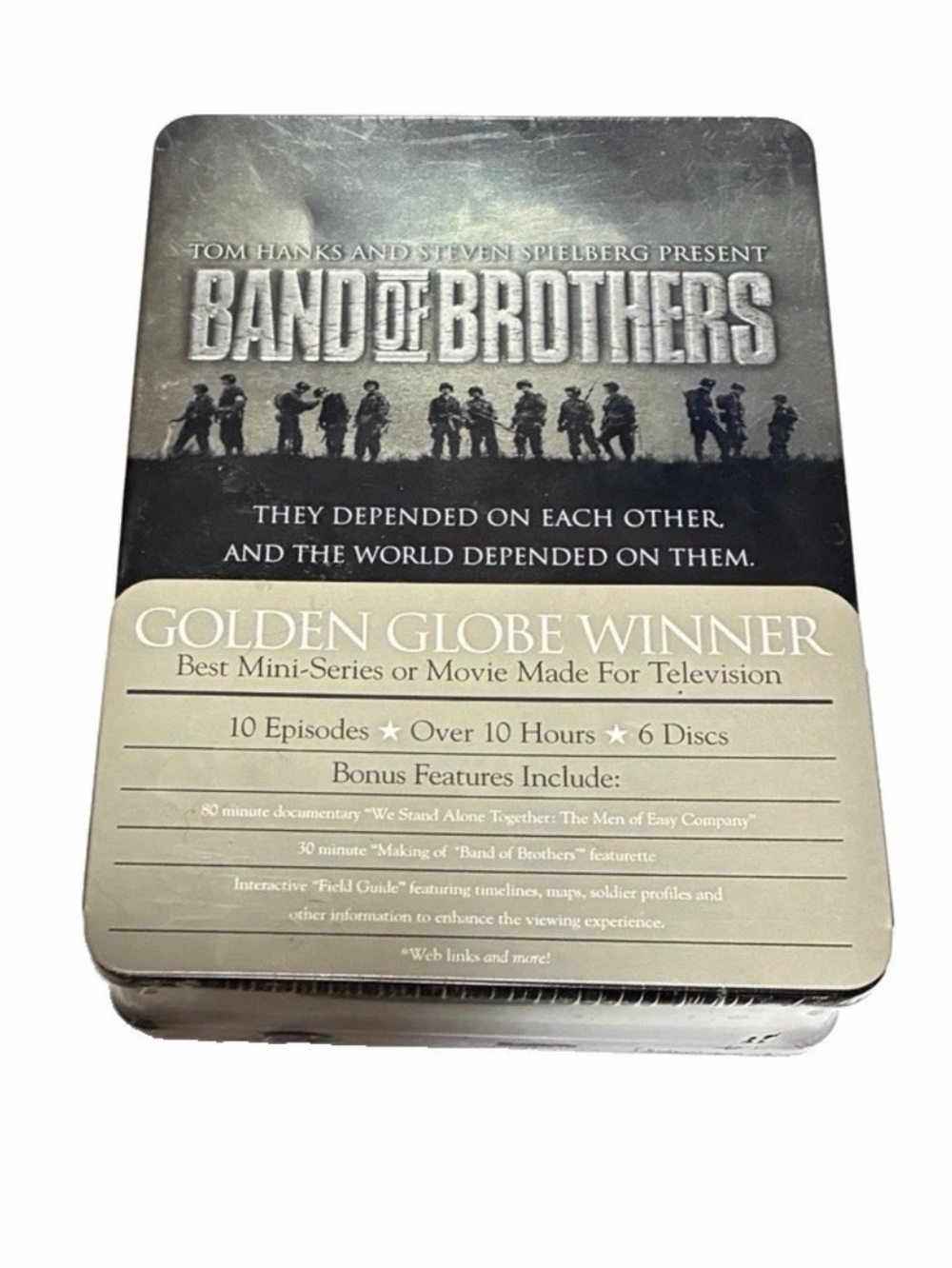 Band of Brothers 6 Disc DVD Box Set 2002 Metal Tin Case WWII New, Factory Sealed
